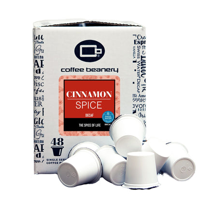 Free Standard Shipping* Flavored Coffee Decaf / 48ct Bulk Pods / Automatic Drip Cinnamon Spice Flavored Coffee