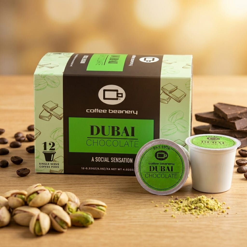 Free Standard Shipping* Flavored Coffee Dubai Chocolate Flavored Coffee Pods