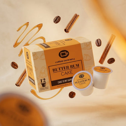 Free Standard Shipping* Flavored Coffee Pods Butter Rum Cake Flavored Coffee Pods