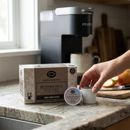 Free Standard Shipping* Flavored Coffee Pods Butterscotch Toffee Flavored Coffee Pods