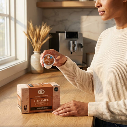 Free Standard Shipping* Flavored Coffee Pods Caramel Pecan Pie Flavored Coffee Pods