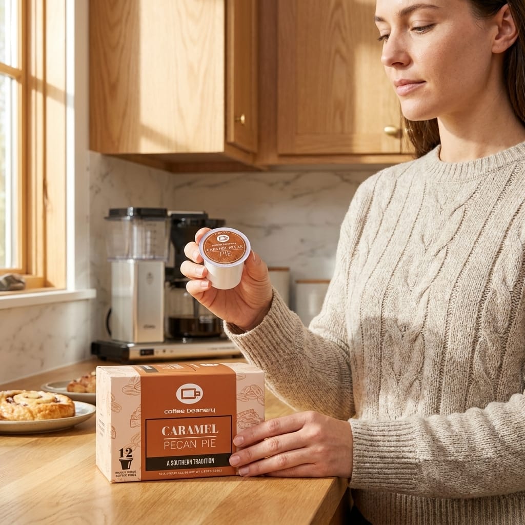 Free Standard Shipping* Flavored Coffee Pods Caramel Pecan Pie Flavored Coffee Pods