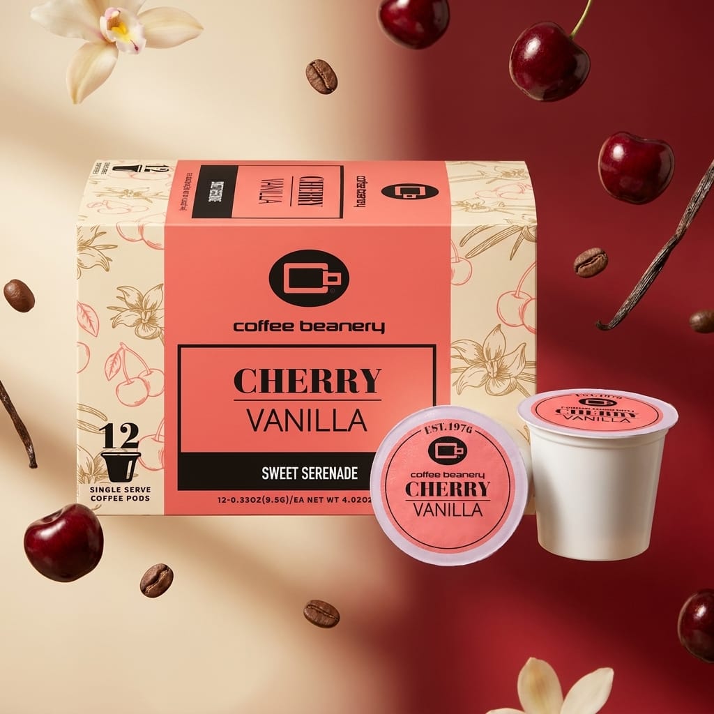 Free Standard Shipping* Flavored Coffee Pods Cherry Vanilla Flavored Coffee Pods