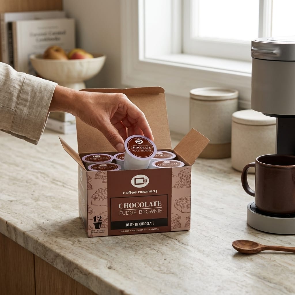 Free Standard Shipping* Flavored Coffee Pods Chocolate Fudge Brownie Flavored Coffee Pods