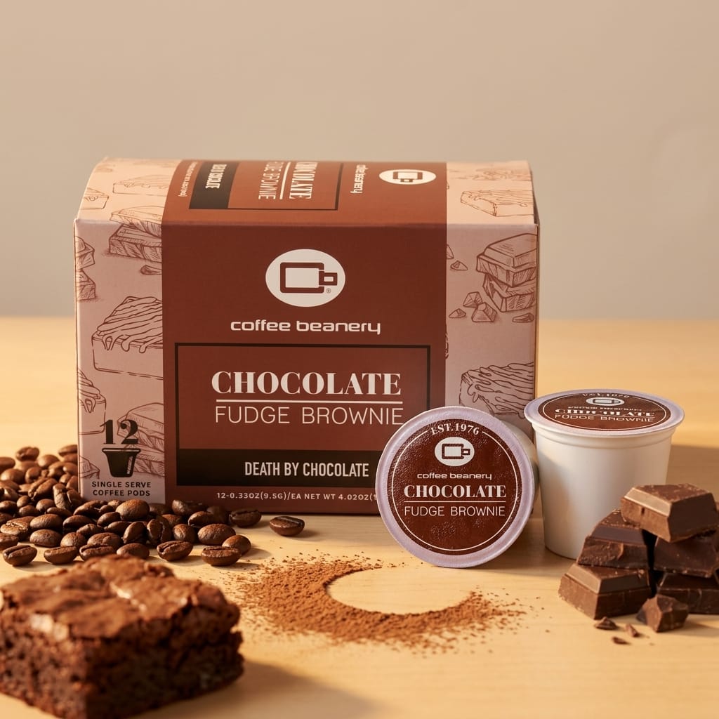 Free Standard Shipping* Flavored Coffee Pods Chocolate Fudge Brownie Flavored Coffee Pods