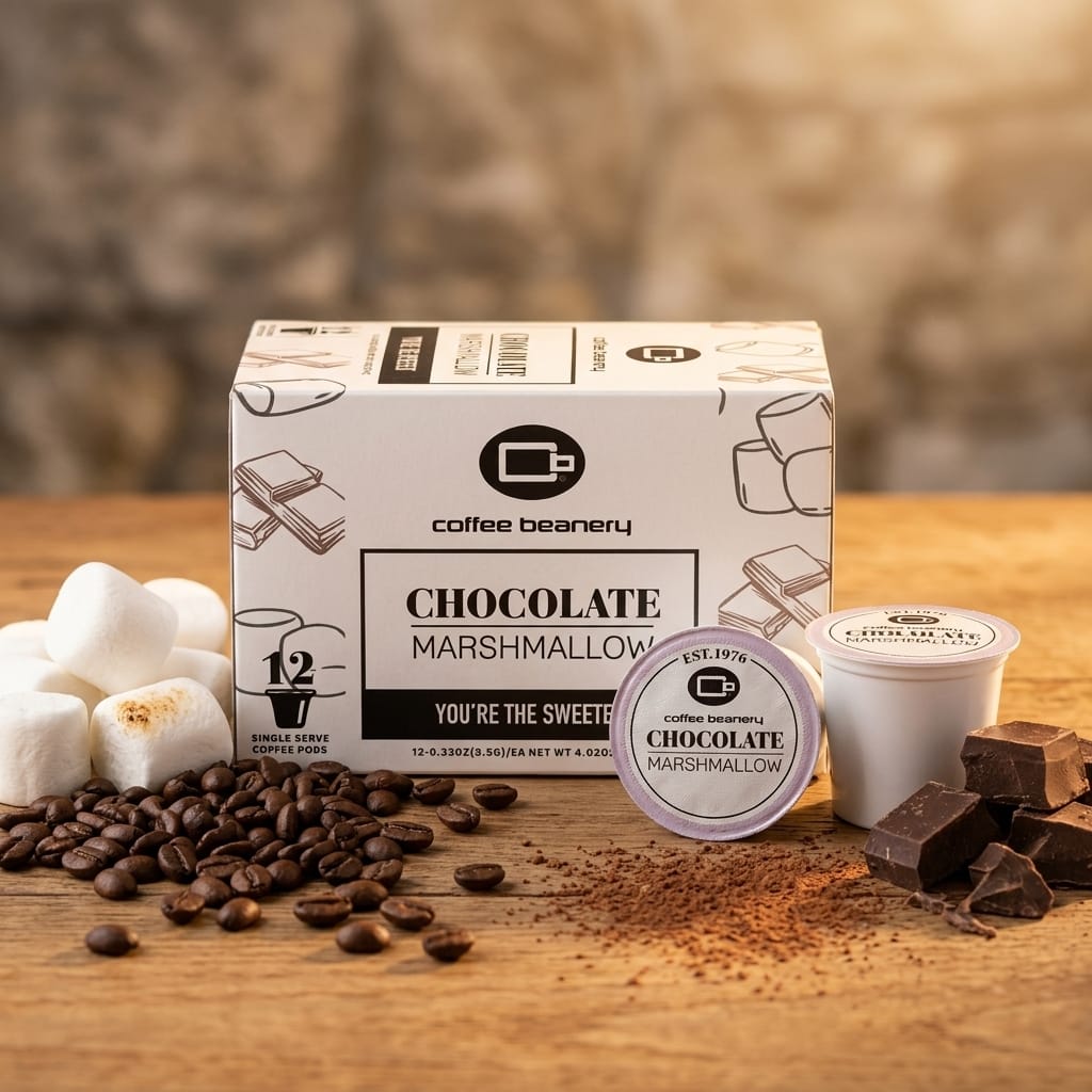Free Standard Shipping* Flavored Coffee Pods Chocolate Marshmallow Flavored Coffee Pods