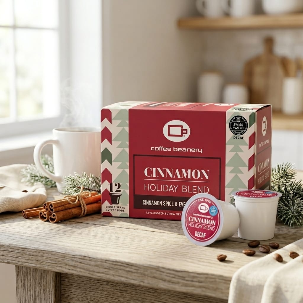 Free Standard Shipping* Flavored Coffee Pods Cinnamon Holiday Blend Coffee Pods