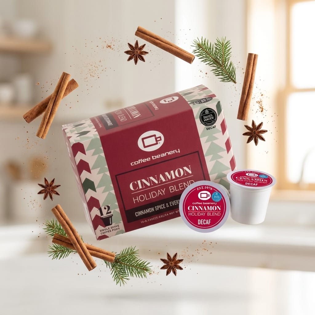 Free Standard Shipping* Flavored Coffee Pods Cinnamon Holiday Blend Coffee Pods
