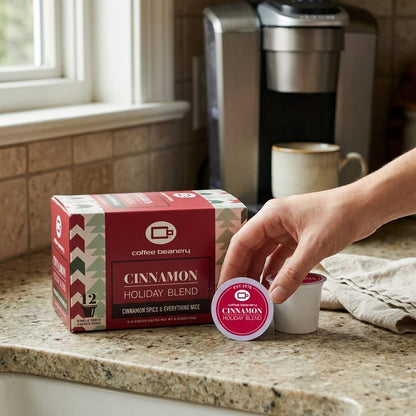 Free Standard Shipping* Flavored Coffee Pods Cinnamon Holiday Blend Coffee Pods