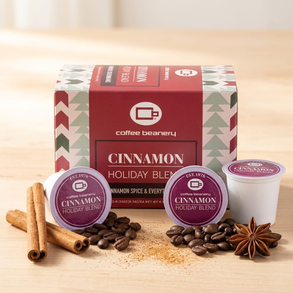 Free Standard Shipping* Flavored Coffee Pods Cinnamon Holiday Blend Coffee Pods