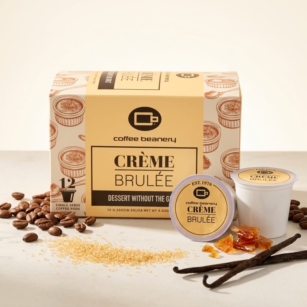 Free Standard Shipping* Flavored Coffee Pods Creme Brulee Flavored Coffee Pods