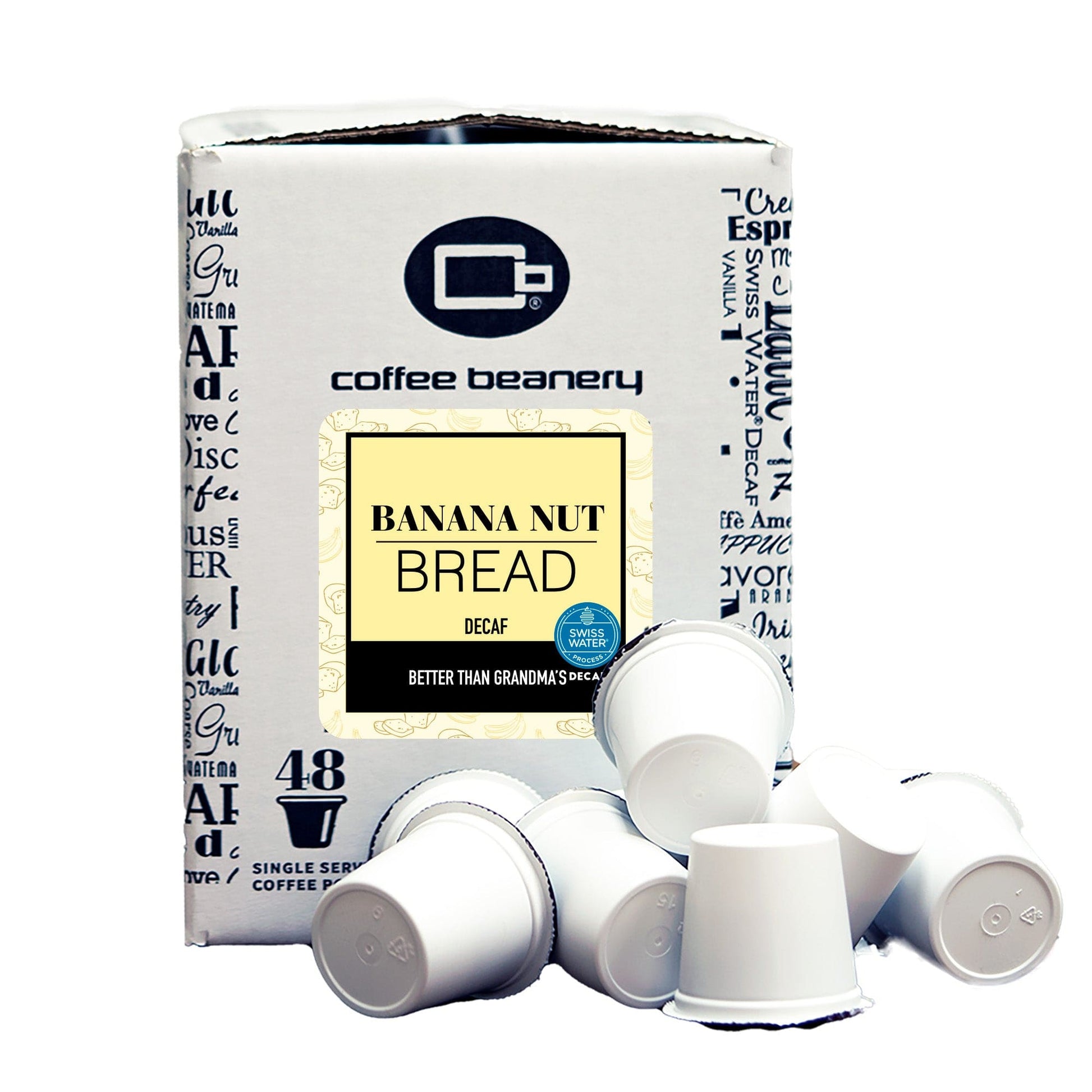 Free Standard Shipping* Flavored Coffee Pods Decaf / 48ct Bulk Pods Banana Nut Bread Flavored Coffee Pods | Bulk