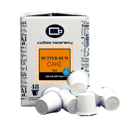 Free Standard Shipping* Flavored Coffee Pods Decaf / 48ct Bulk Pods Butter Rum Cake Flavored Coffee Pods
