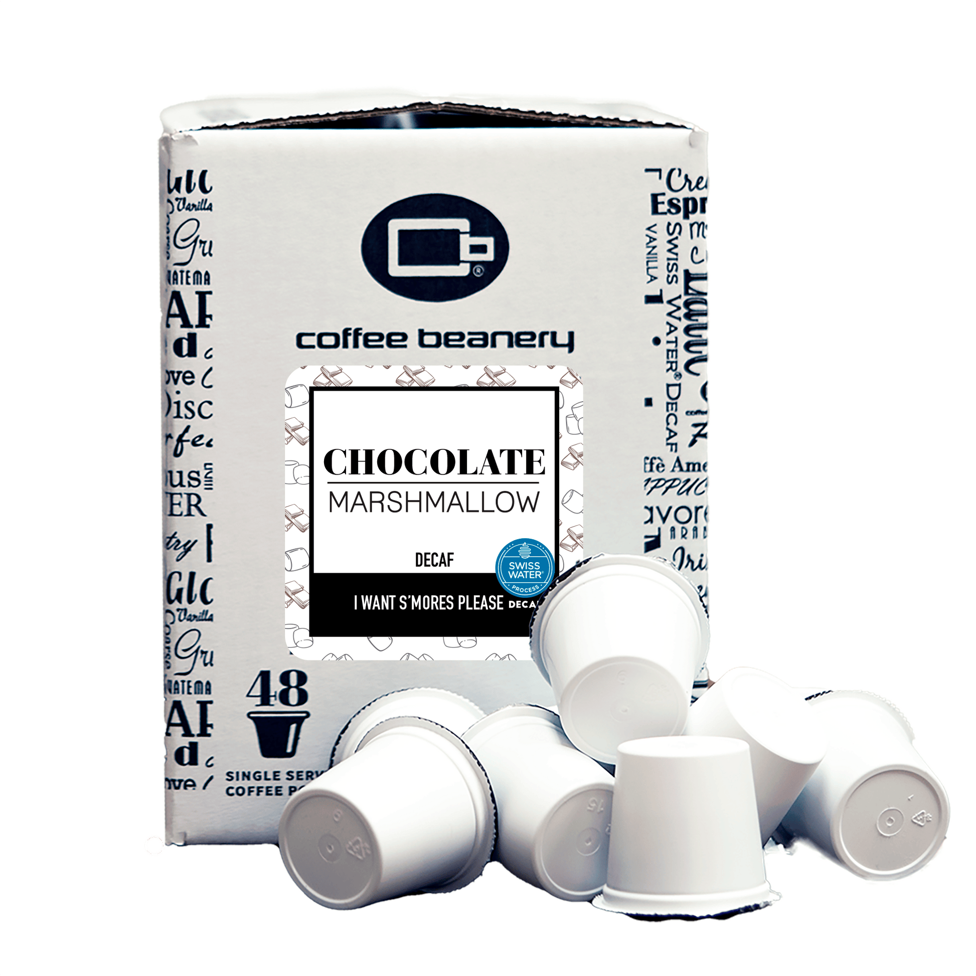 Free Standard Shipping* Flavored Coffee Pods Decaf / 48ct Bulk Pods Chocolate Marshmallow Flavored Coffee Pods | Bulk
