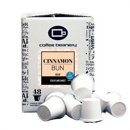 Free Standard Shipping* Flavored Coffee Pods Decaf / 48ct Bulk Pods Cinnamon Bun Flavored Coffee Pods | Bulk