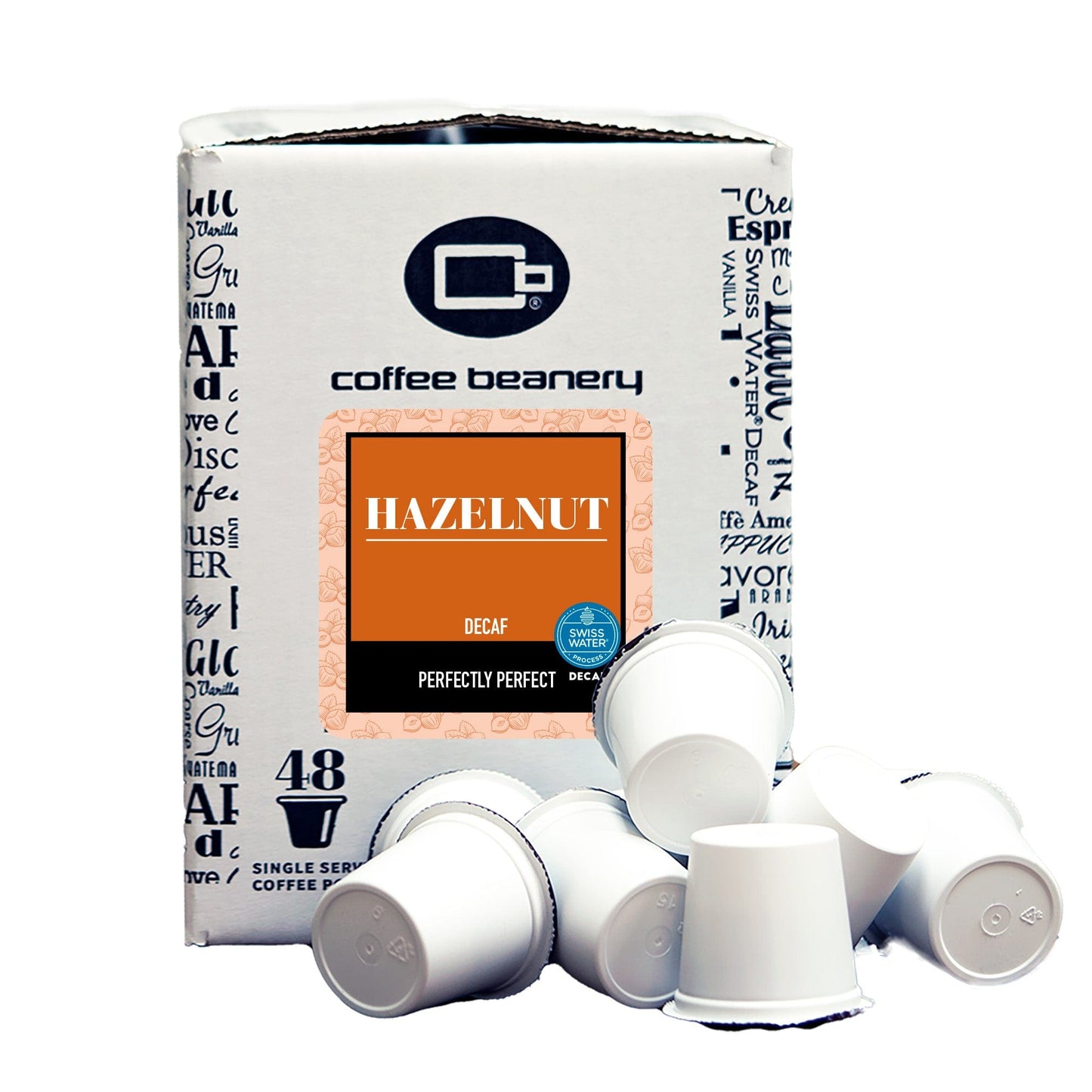 Free Standard Shipping* Flavored Coffee Pods Decaf / 48ct Bulk Pods Hazelnut Flavored Coffee Pods | Bulk