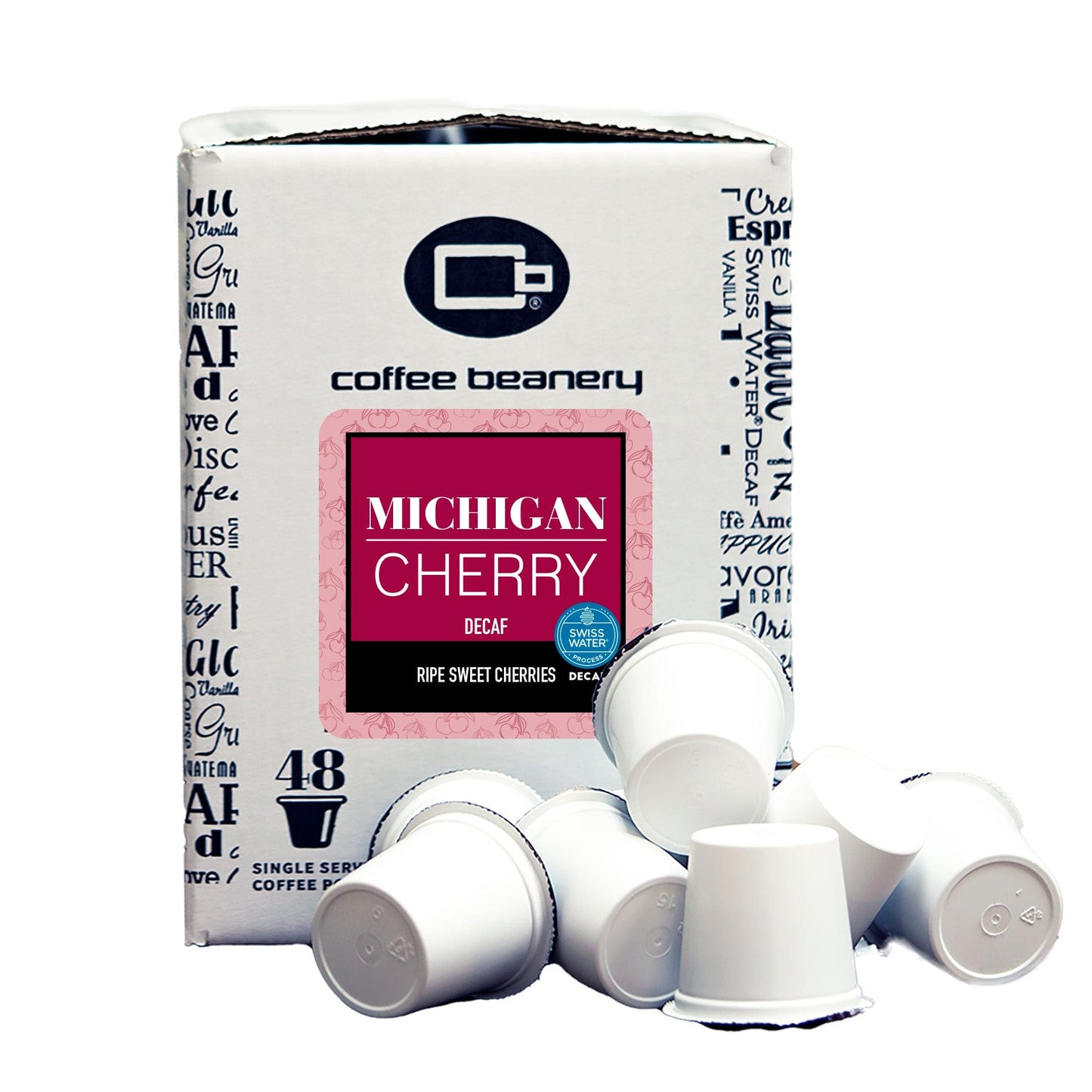 Free Standard Shipping* Flavored Coffee Pods Decaf / 48ct Bulk Pods Michigan Cherry Flavored Coffee Pods | Bulk