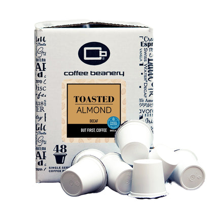 Free Standard Shipping* Flavored Coffee Pods Decaf / 48ct Bulk Pods Toasted Almond Flavored Coffee Pods | Bulk