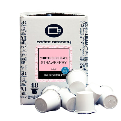 Free Standard Shipping* Flavored Coffee Pods Decaf / 48ct Bulk Pods White Chocolate Strawberry Flavored Coffee Pods | Bulk