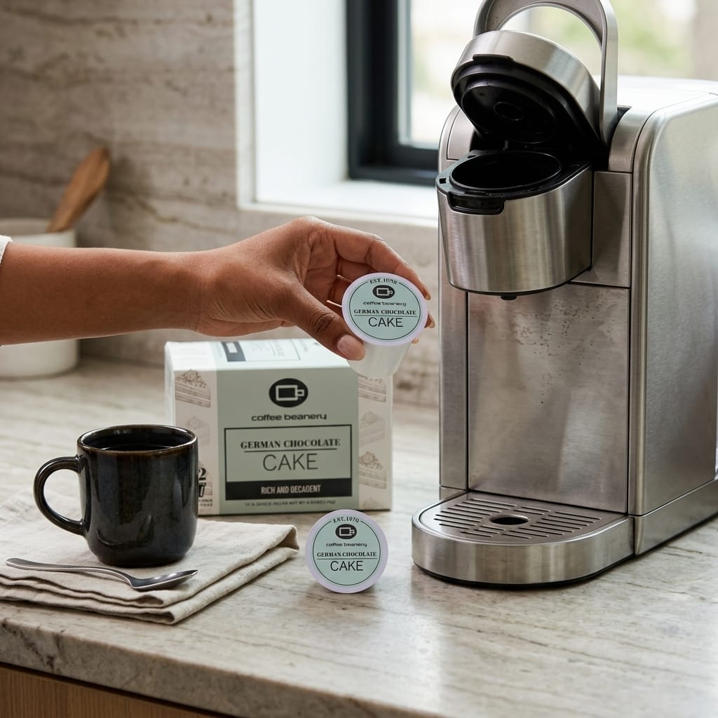 Free Standard Shipping* Flavored Coffee Pods German Chocolate Cake Flavored Coffee Pods