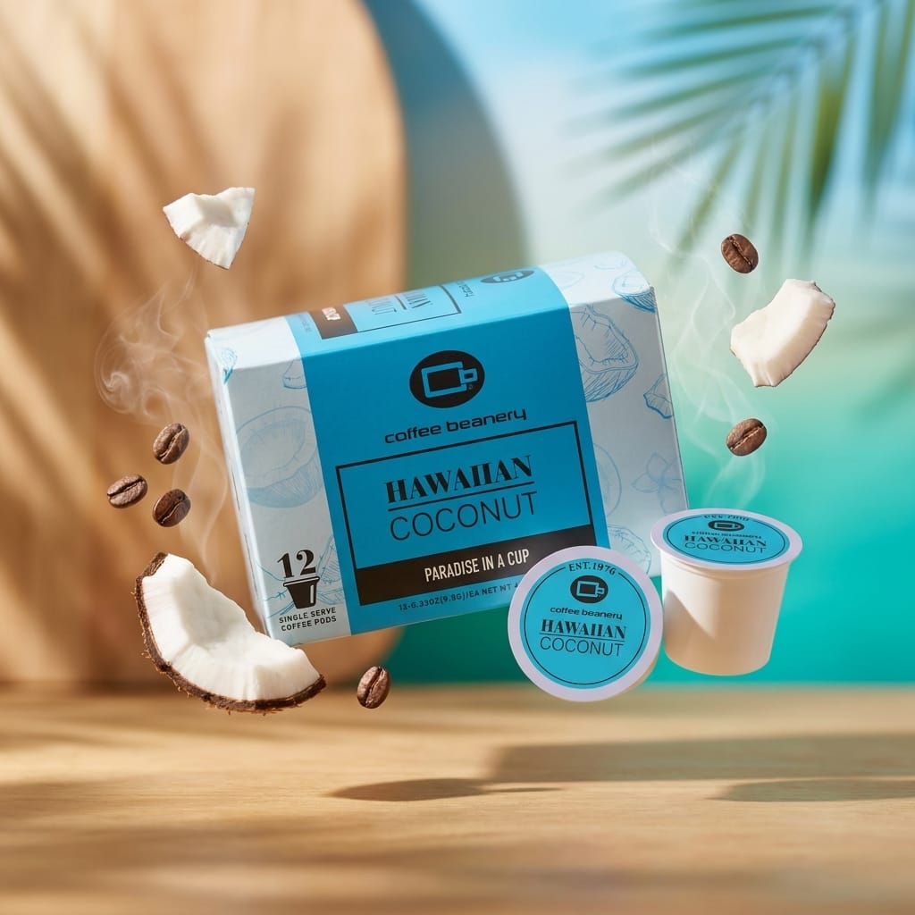 Free Standard Shipping* Flavored Coffee Pods Hawaiian Coconut Flavored Coffee Pods