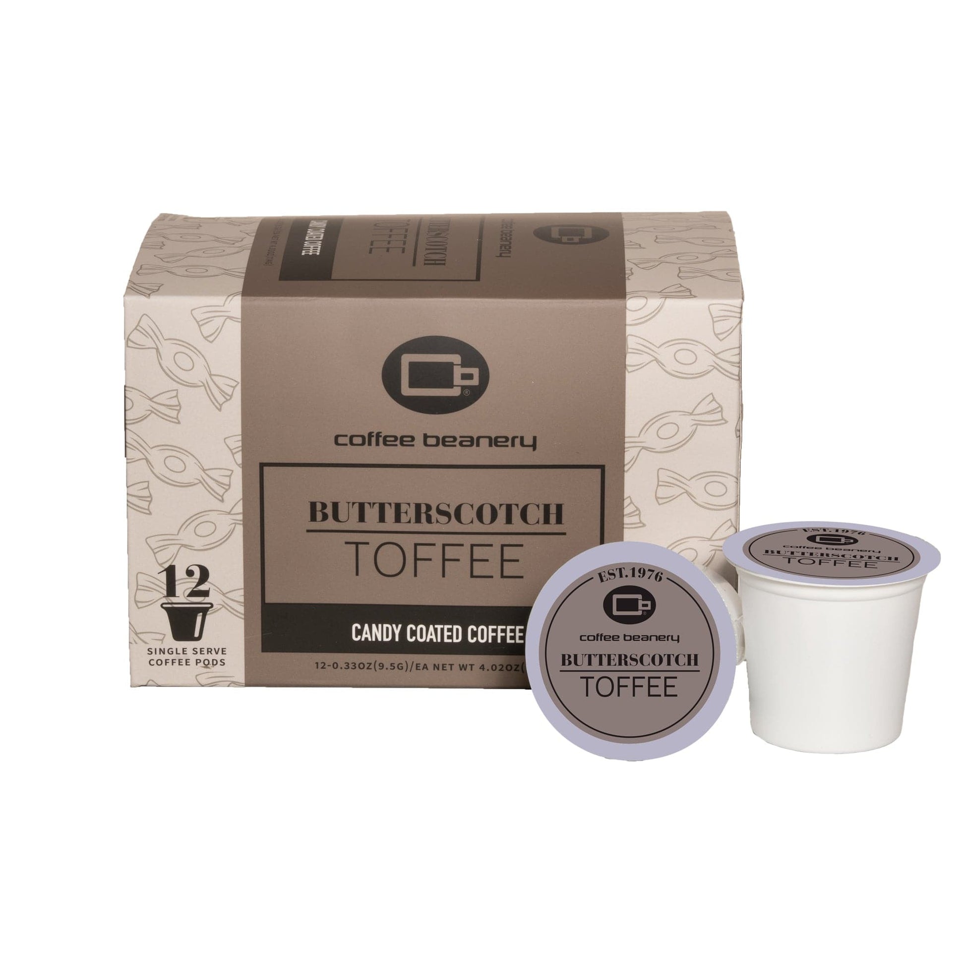 Free Standard Shipping* Flavored Coffee Pods Regular / 12ct Pods Butterscotch Toffee Flavored Coffee Pods