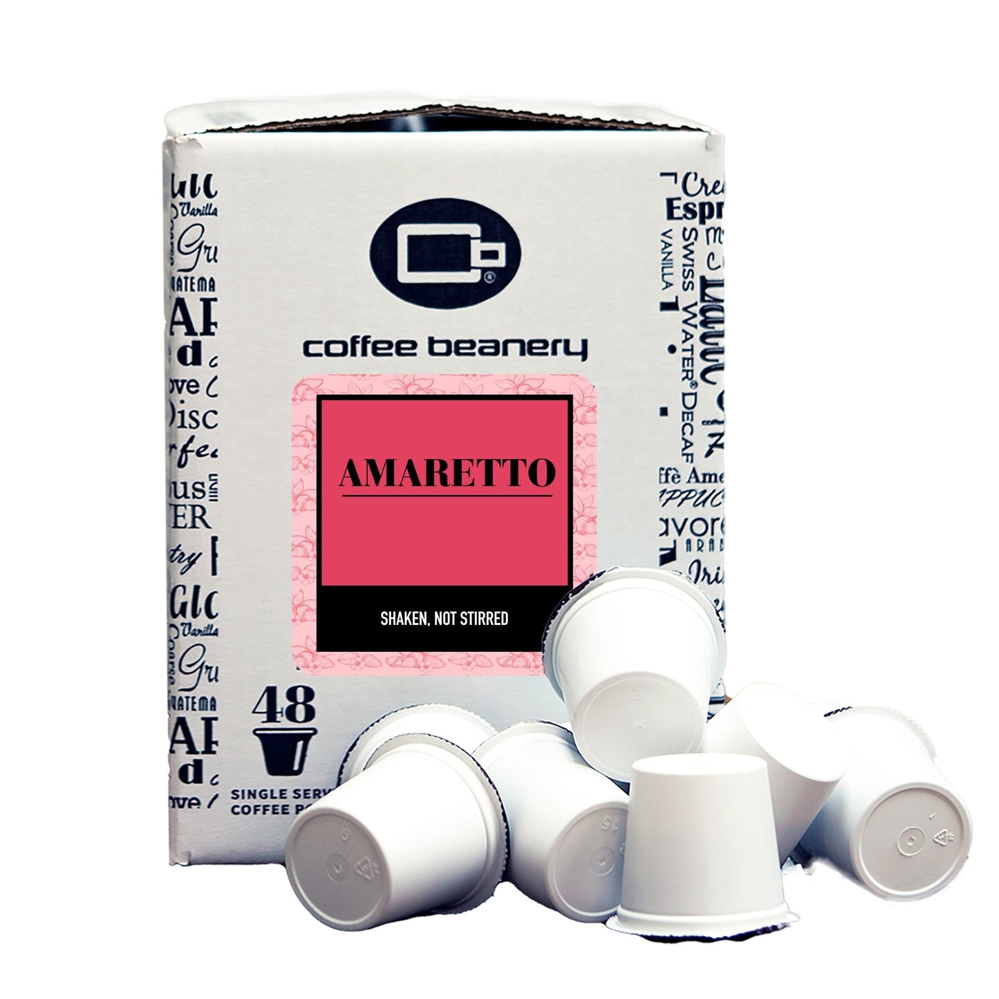 Free Standard Shipping* Flavored Coffee Pods Regular / 48ct Bulk Pods Amaretto Flavored Coffee Pods | Bulk
