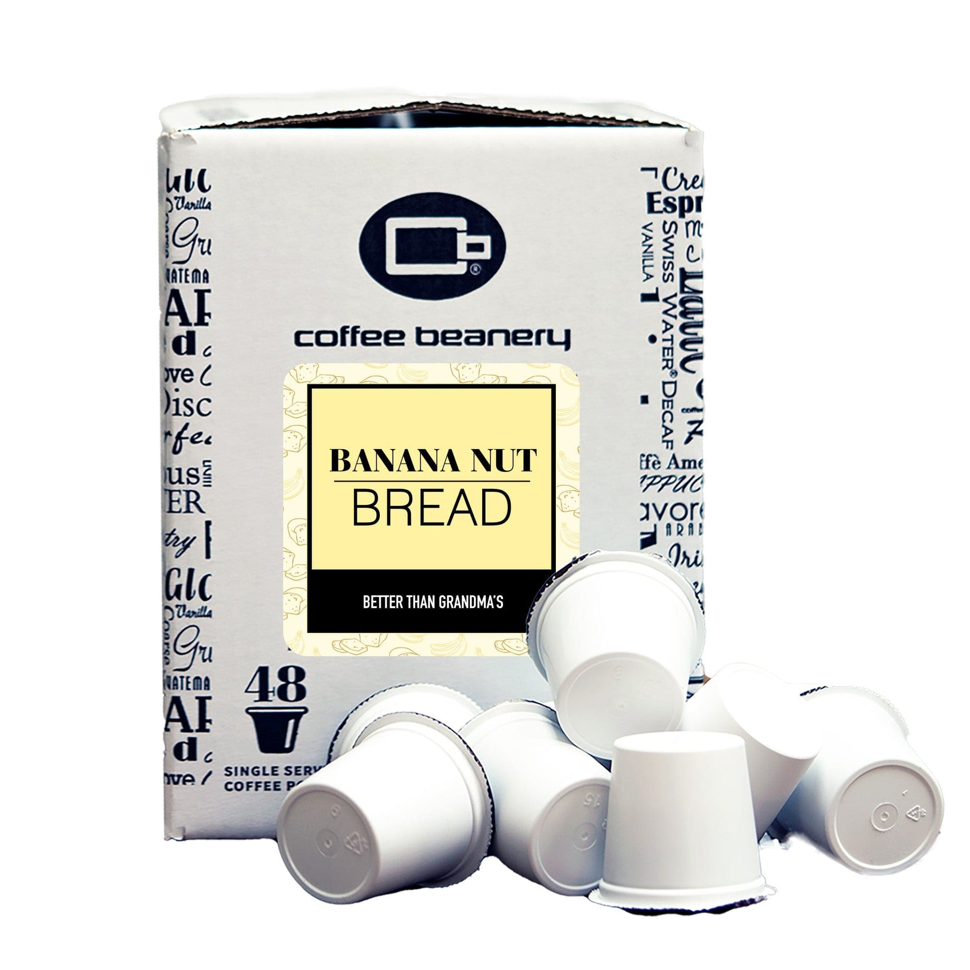 Free Standard Shipping* Flavored Coffee Pods Regular / 48ct Bulk Pods Banana Nut Bread Flavored Coffee Pods | Bulk