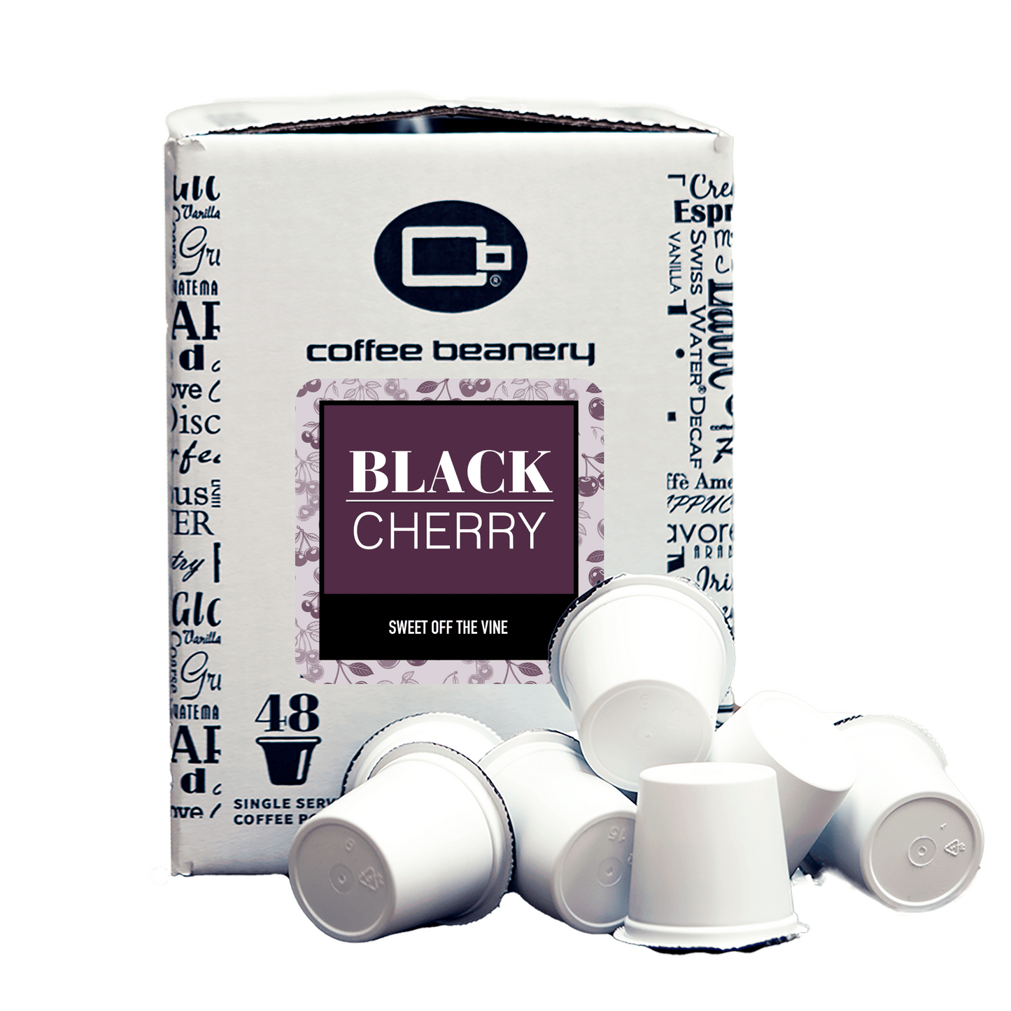 Free Standard Shipping* Flavored Coffee Pods Regular / 48ct Bulk Pods Black Cherry Flavored Coffee Pods