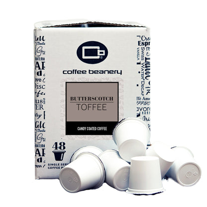 Free Standard Shipping* Flavored Coffee Pods Regular / 48ct Bulk Pods Butterscotch Toffee Flavored Coffee Pods | Bulk
