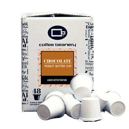 Free Standard Shipping* Flavored Coffee Pods Regular / 48ct Bulk Pods Chocolate Peanut Butter Cup Flavored Coffee Pods