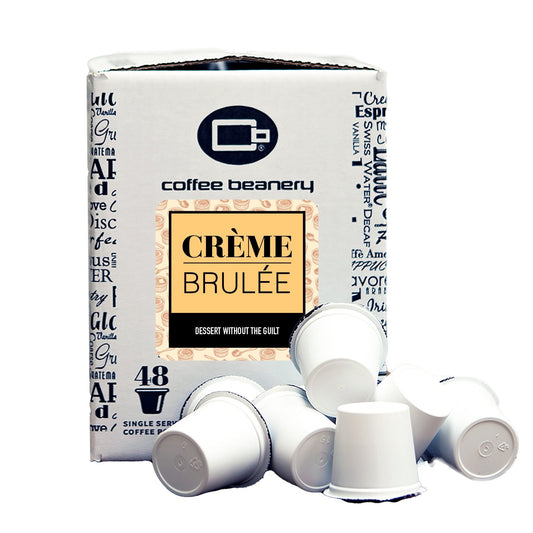 Free Standard Shipping* Flavored Coffee Pods Regular / 48ct Bulk Pods Creme Brulee Flavored Coffee Pods | Bulk