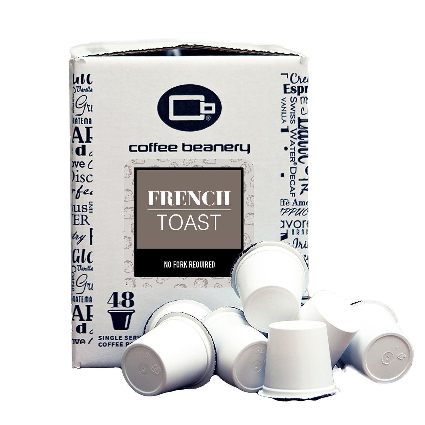Free Standard Shipping* Flavored Coffee Pods Regular / 48ct Bulk Pods French Toast Flavored Coffee Pods | Bulk
