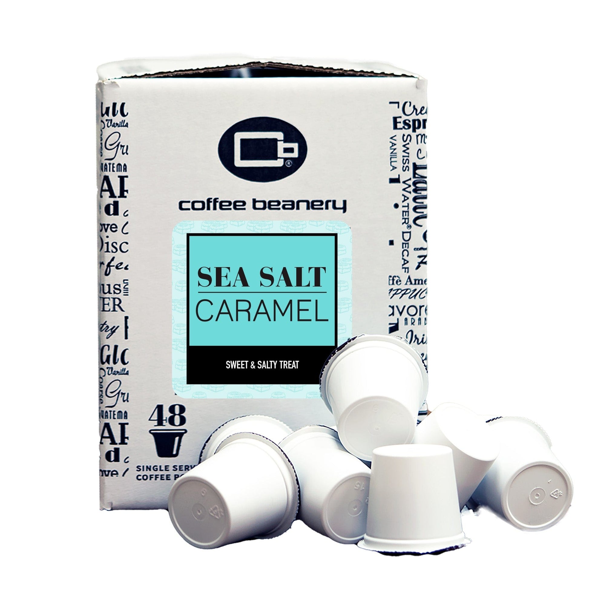 Free Standard Shipping* Flavored Coffee Pods Regular / 48ct Bulk Pods Sea Salt Caramel Flavored Coffee Pods | Bulk