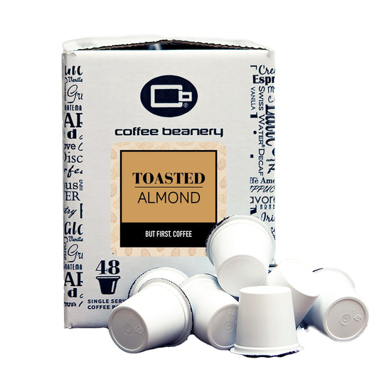 Free Standard Shipping* Flavored Coffee Pods Regular / 48ct Bulk Pods Toasted Almond Flavored Coffee Pods | Bulk