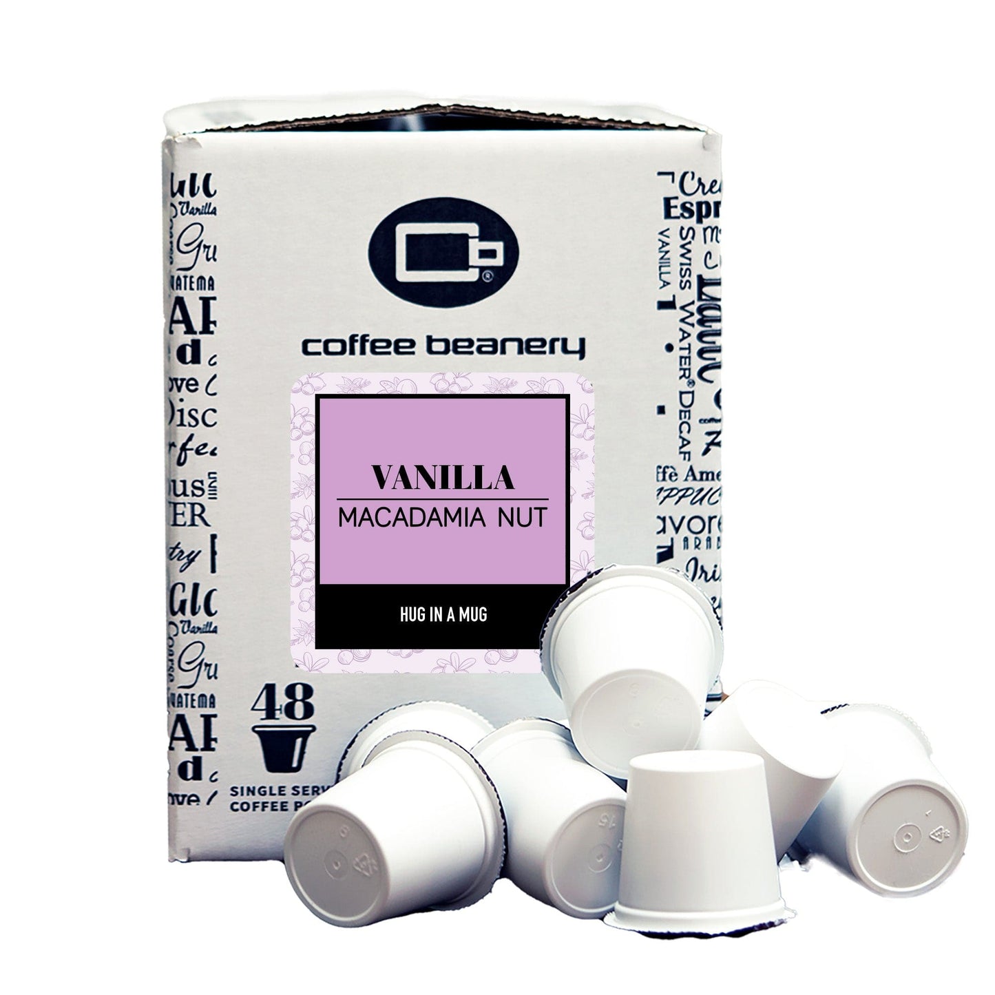 Free Standard Shipping* Flavored Coffee Pods Regular / 48ct Bulk Pods Vanilla Macadamia Nut Flavored Coffee Pods | Bulk