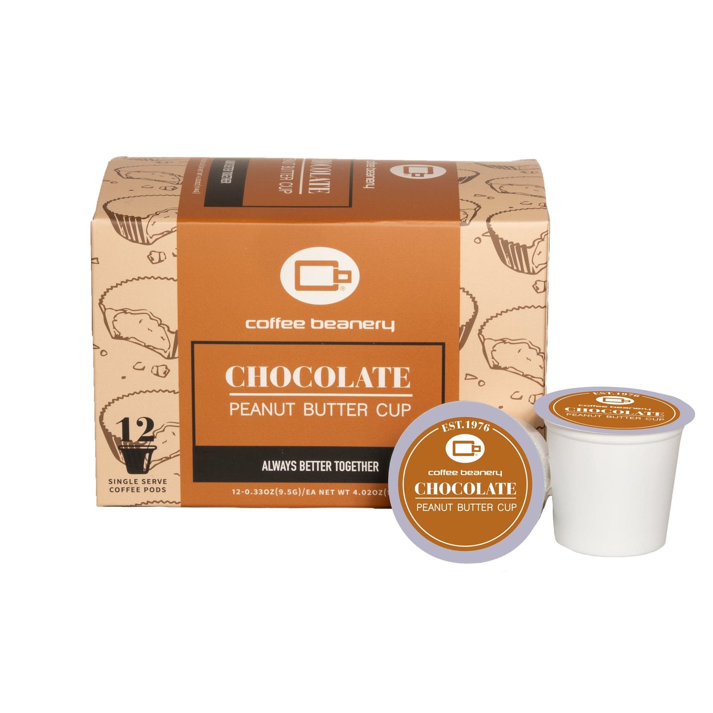 Free Standard Shipping* Flavored Coffee Regular / 12ct Pods / Automatic Drip Chocolate Peanut Butter Cup Flavored Coffee