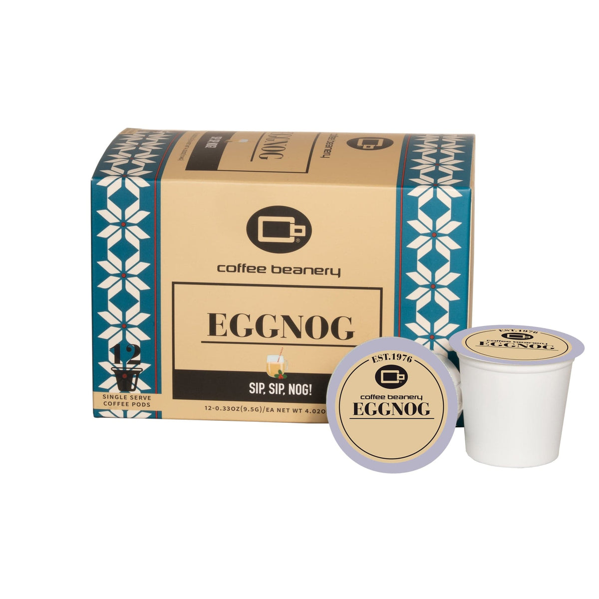 Free Standard Shipping* Flavored Coffee Regular / 12ct Pods / Automatic Drip Eggnog Flavored Coffee