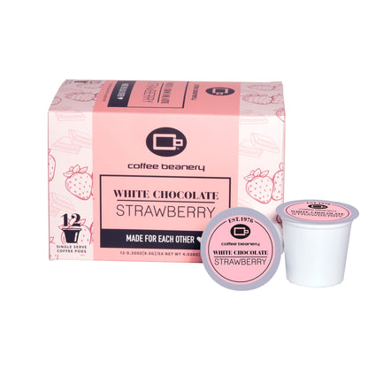 Free Standard Shipping* Flavored Coffee Regular / 12ct Pods / Automatic Drip White Chocolate Strawberry Flavored Coffee