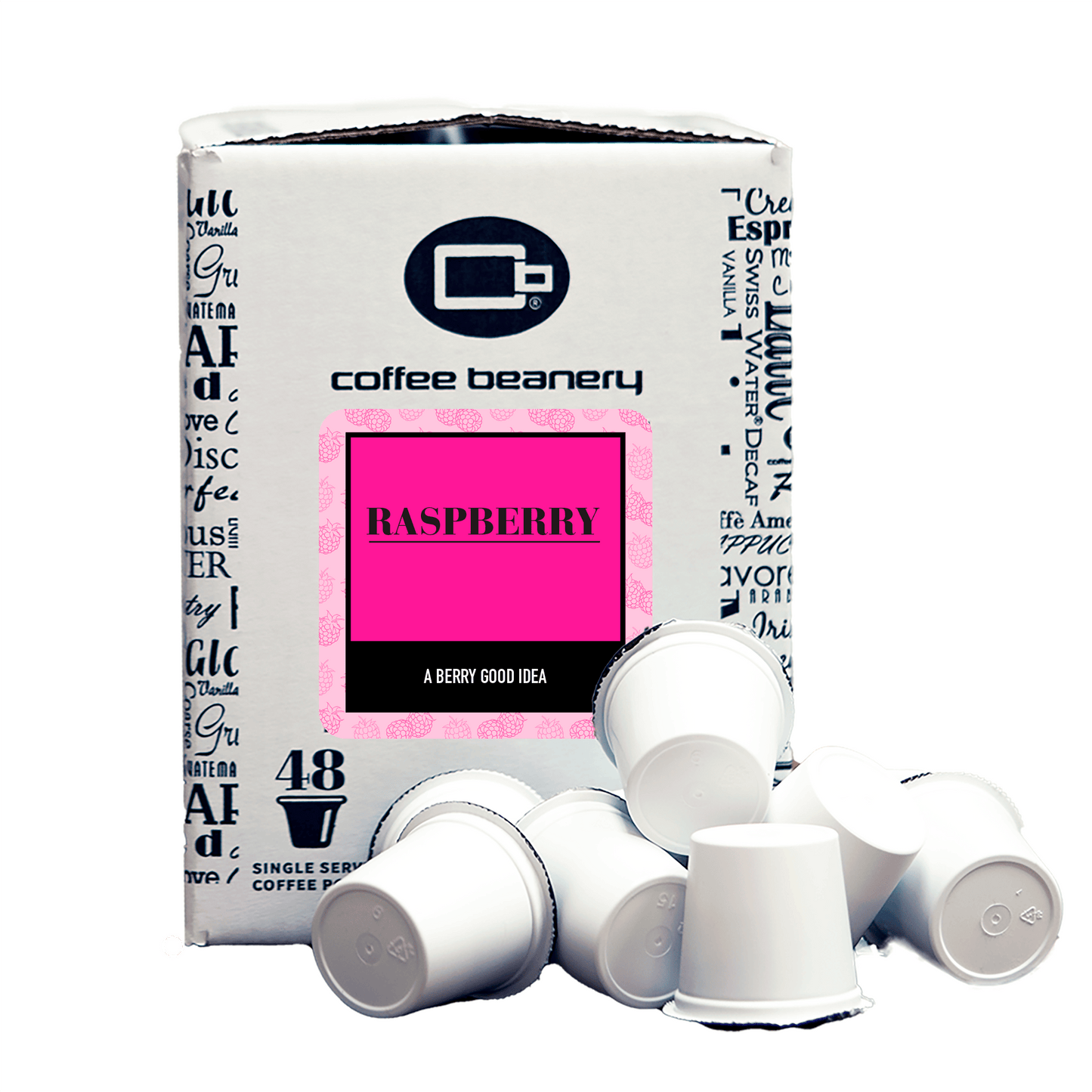Free Standard Shipping* Flavored Coffee Regular / 48ct Bulk Pods / Automatic Drip Raspberry Flavored Coffee