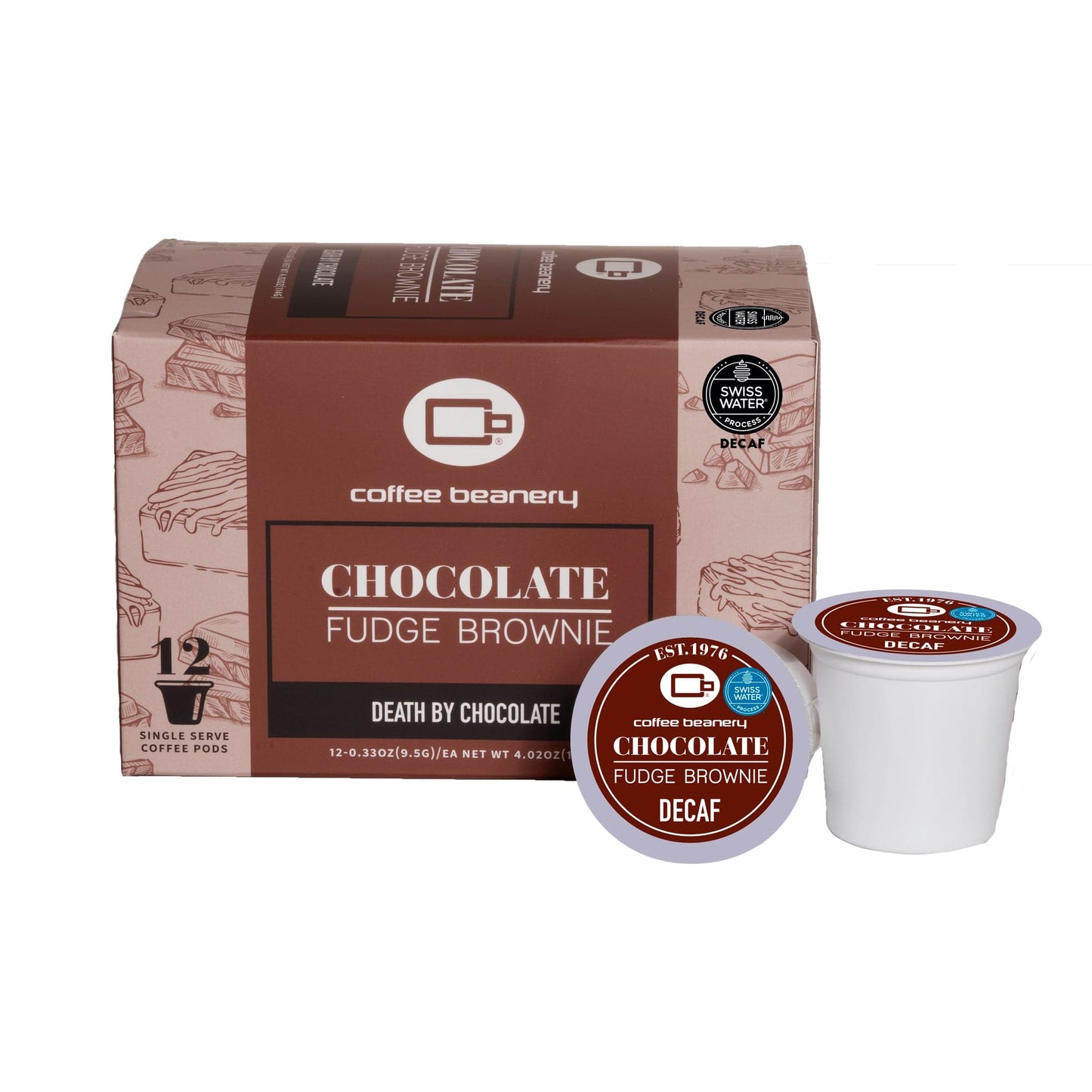 Free Standard Shipping* Flavored Decaf Coffee 12ct Pods / Automatic Drip Chocolate Fudge Brownie Flavored SWP Decaf Coffee