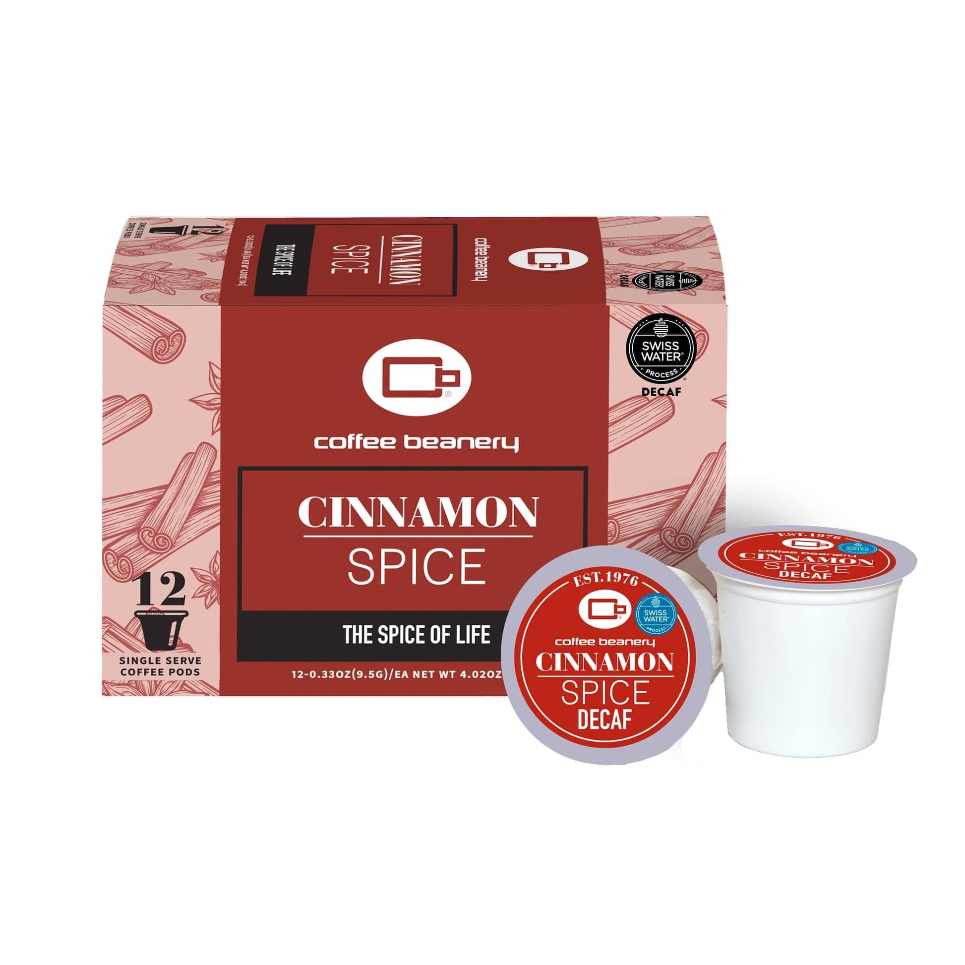 Free Standard Shipping* Flavored Decaf Coffee 12ct Pods / Automatic Drip Cinnamon Spice Flavored Swiss Water Process Decaf Coffee