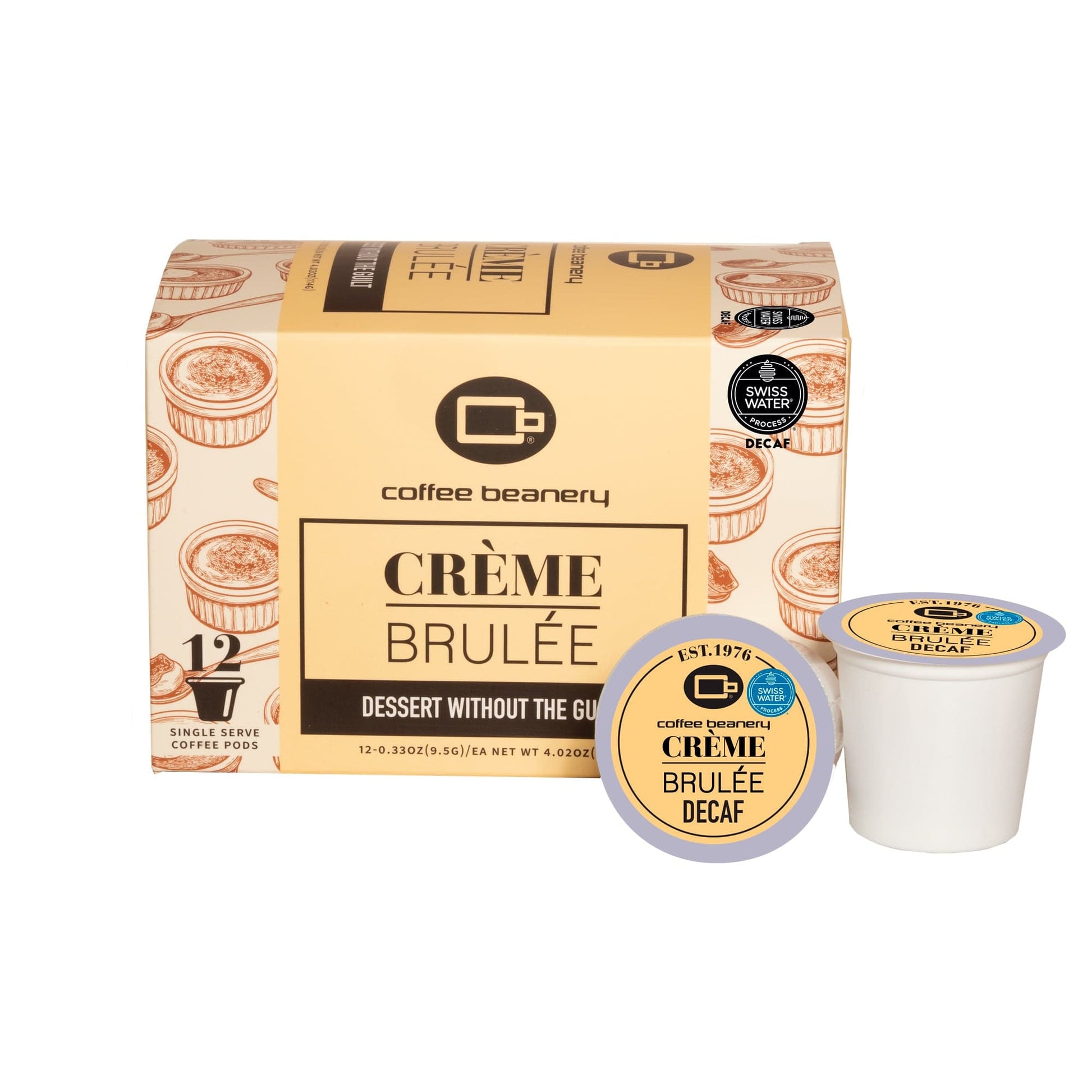 Free Standard Shipping* Flavored Decaf Coffee 12ct Pods / Automatic Drip Creme Brulee Flavored Swiss Water Process Decaf Coffee