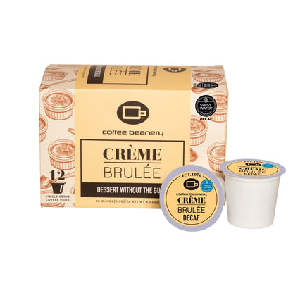 Free Standard Shipping* Flavored Decaf Coffee 12ct Pods / Automatic Drip Creme Brulee Flavored Swiss Water Process Decaf Coffee
