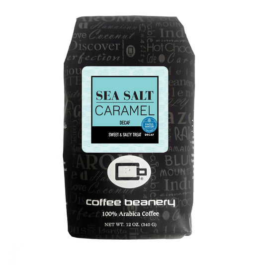 Free Standard Shipping* Flavored Decaf Coffee 12oz / Automatic Drip Sea Salt Caramel Flavored Swiss Water Process Decaf Coffee