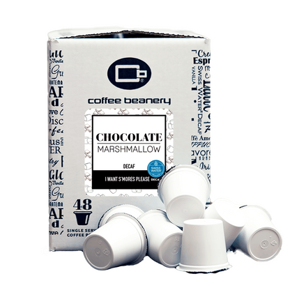 Free Standard Shipping* Flavored Decaf Coffee 48ct Bulk Pods / Automatic Drip Chocolate Marshmallow Flavored SWP Decaf Coffee