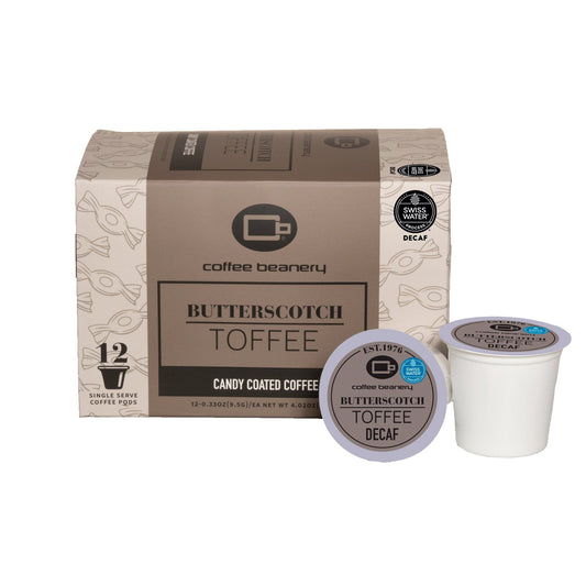 Free Standard Shipping* Flavored Decaf Coffee Pods 12ct Pods Butterscotch Toffee Flavored Decaf Coffee Pods