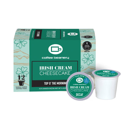 Free Standard Shipping* Flavored Decaf Coffee Pods 12ct Pods Irish Cream Cheesecake Flavored Decaf Coffee Pods