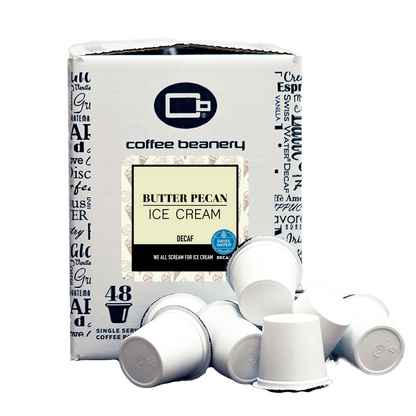 Free Standard Shipping* Flavored Decaf Coffee Pods 48ct Bulk Pods Butter Pecan Ice Cream Flavored Decaf Coffee Pods