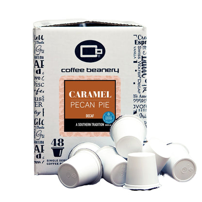Free Standard Shipping* Flavored Decaf Coffee Pods 48ct Bulk Pods Caramel Pecan Pie Flavored Decaf Coffee Pods